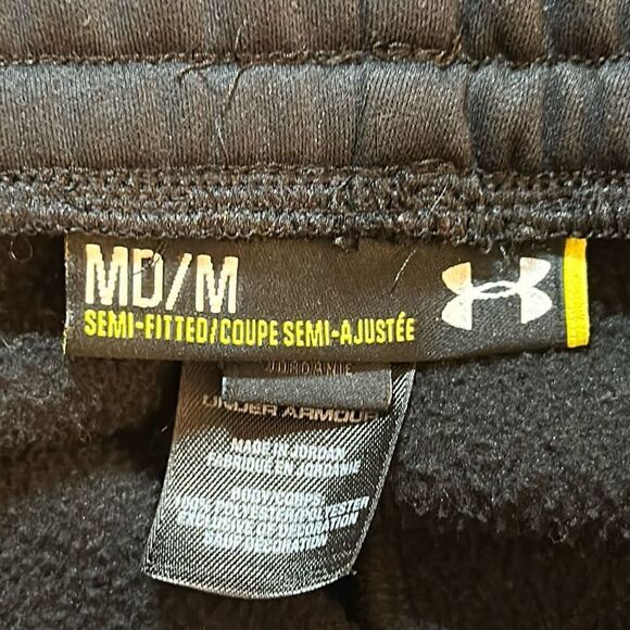 Under Armour Semi Fitted Black Sweat Athletic Storm Pants size M Medium - Picture 6 of 10
